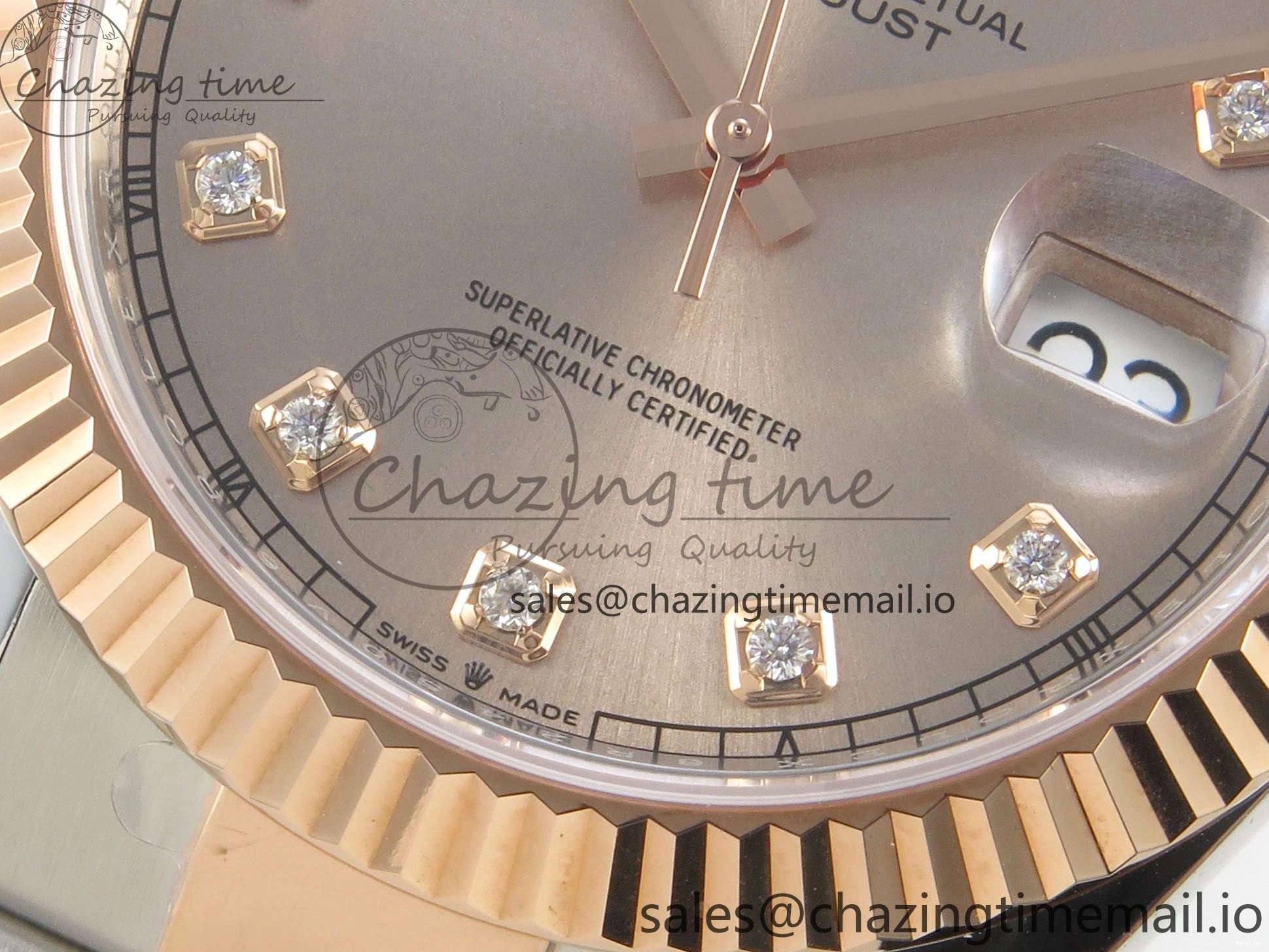 MiroTime 1218 Colorful DateJust 41 126331 SS RG ARF 1:1 Best Edition RG Diamonds Dial on Oyster Bracelet SH3235 (Weighted) 185